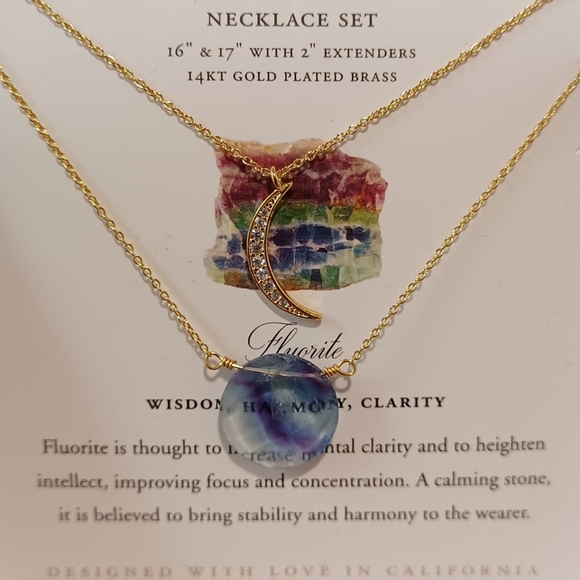 2 LUNA NORTE FLUORIDE STONE RHINESTONES 14KT GOLD - Picture 8 of 9